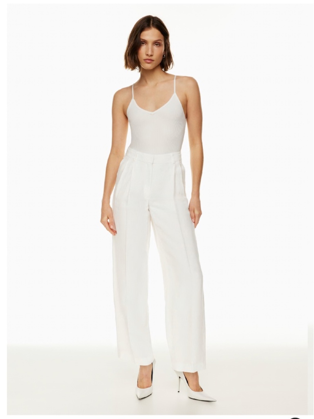Aritzia Babaton Pleated Linen Pants